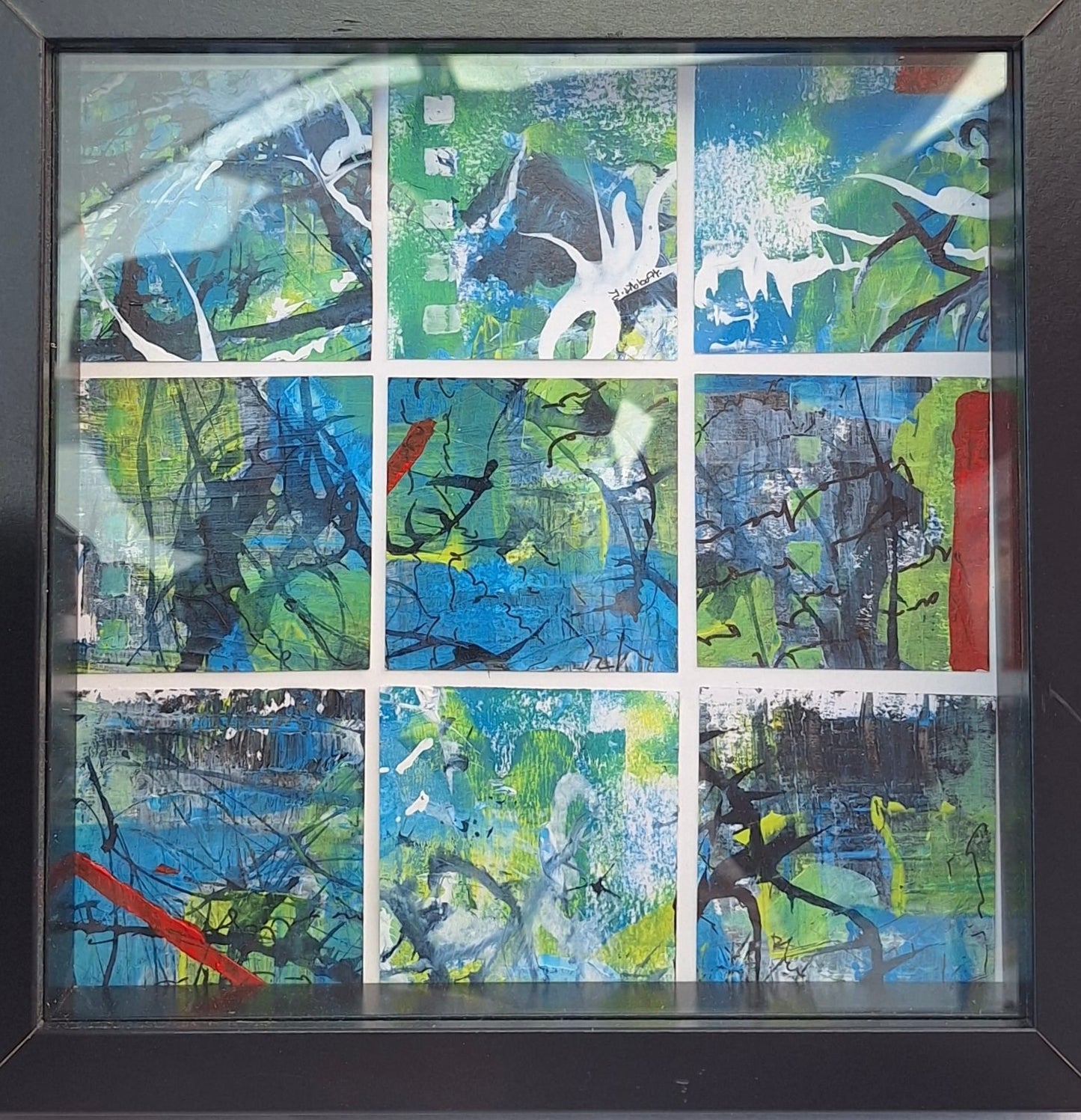 25.5cm Square - Mixed Media - An Abstract Earth